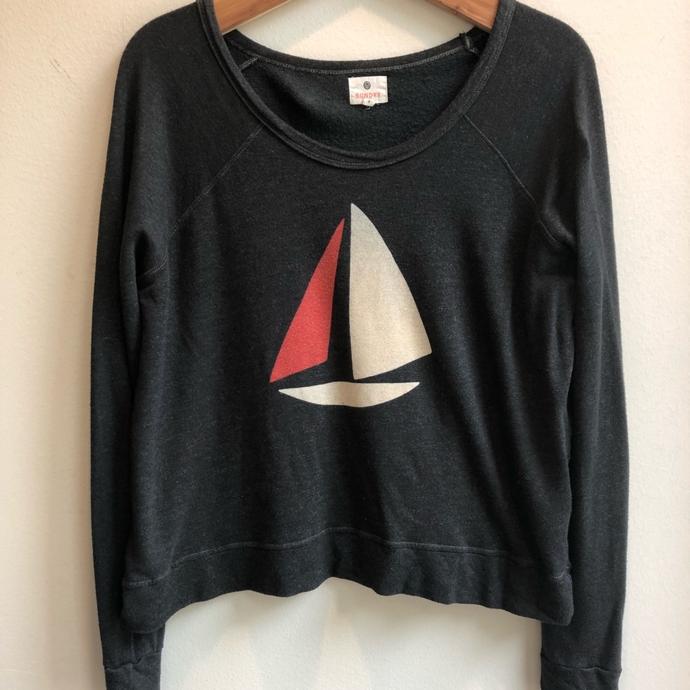 Anthropologie Sundry Sailboat Pullover